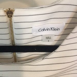Calvin Klein Dresses - Calvin Klein dress.Size 6.White with black stripes Calvin Klein Dresses - Calvin Klein dress.Size 6.White with black stripes